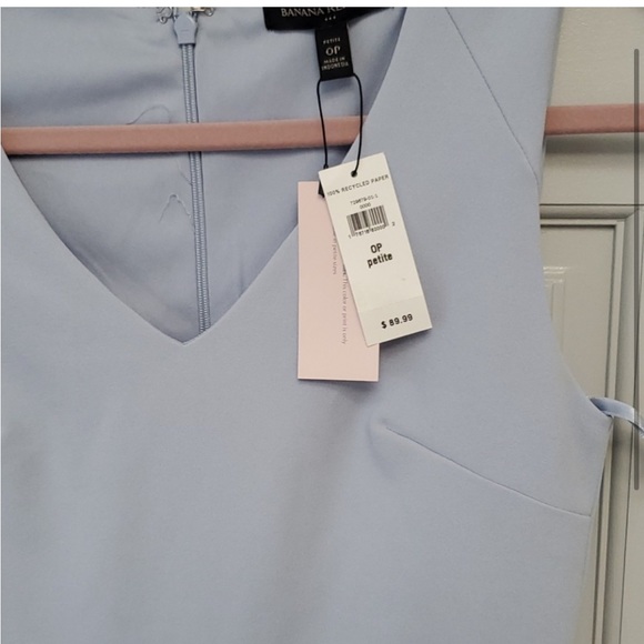 NWT 0P Periwinkle Light Blue Cocktail Sheath Dress - Picture 2 of 2